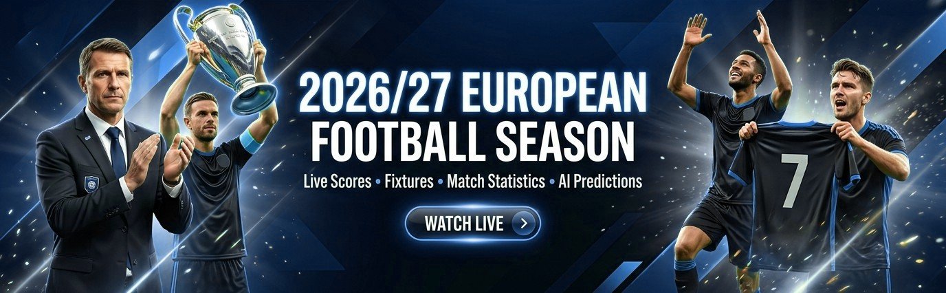 2026/27 – Live scores, fixtures, match statistics